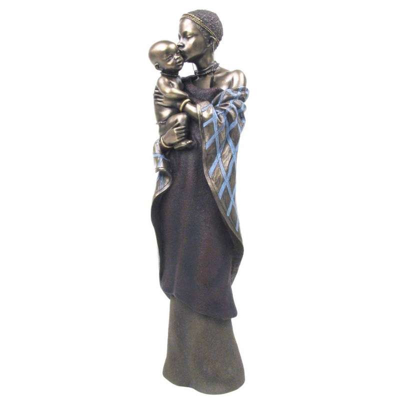 Nina Busu African Figurine Bronze Sculpture