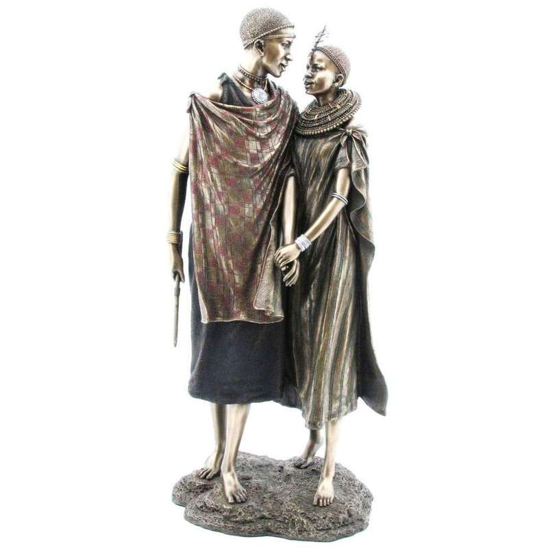 Launi Pendo African Figurine Bronze Sculpture