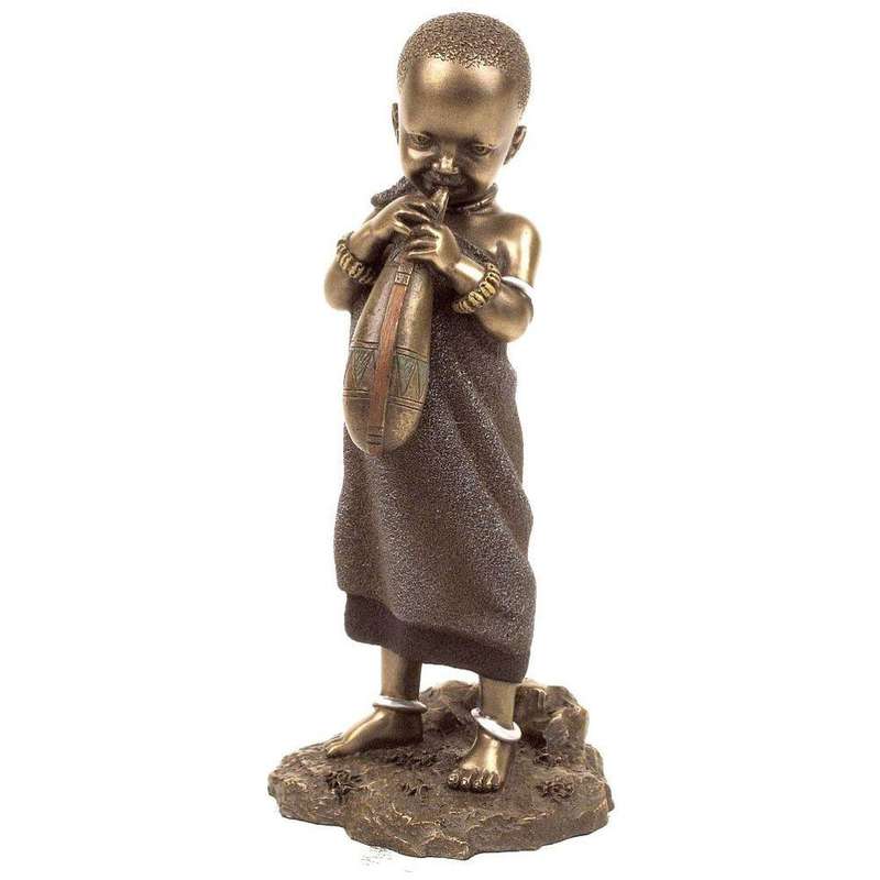 Mtihani African Figurine Bronze Sculpture