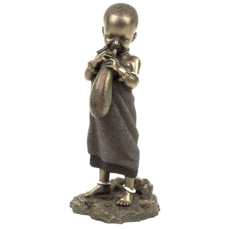 Mtihani African Figurine Bronze Sculpture