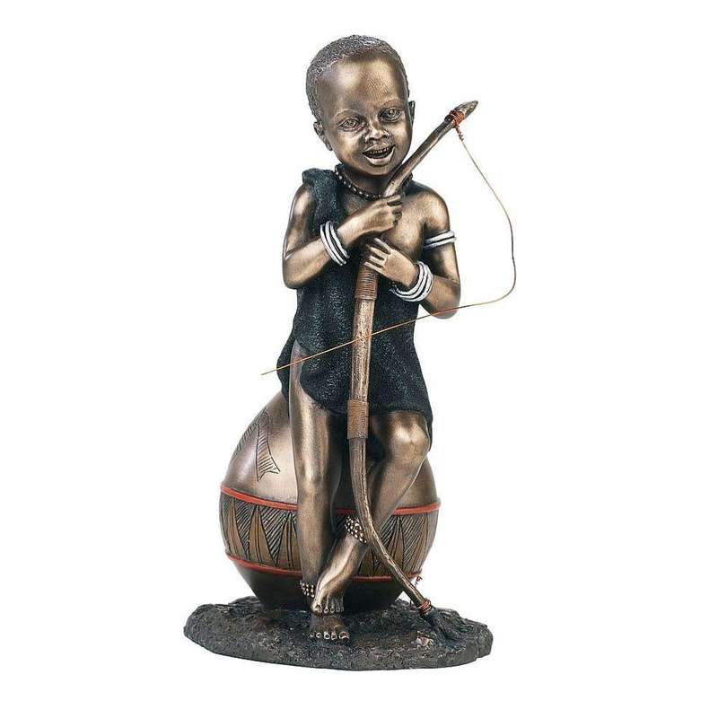 Chezo Mata African Figurine Bronze Sculpture