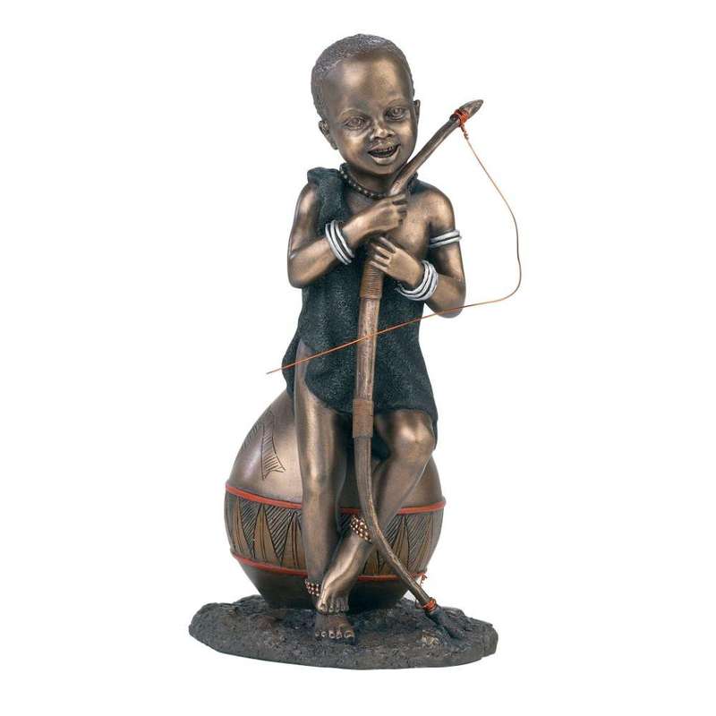 Chezo Mata African Figurine Bronze Sculpture