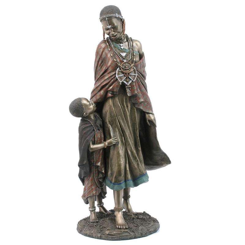 Karama African Figurine Bronze Sculpture