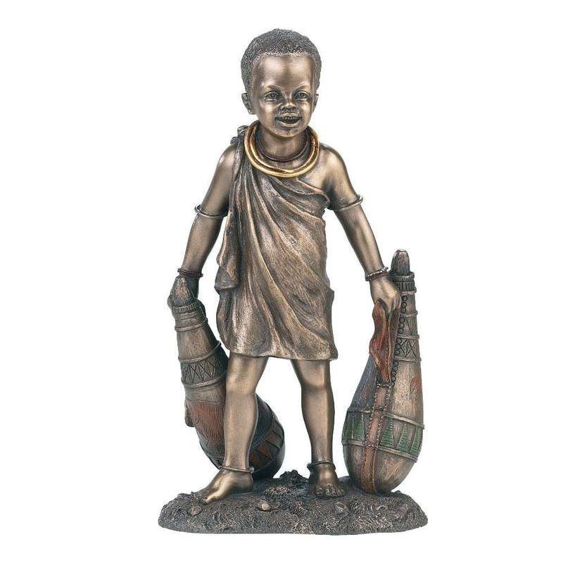 Jinake Tume African Figurine Bronze Sculpture