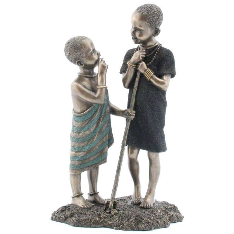 Jana Mtani African Figurine Bronze Sculpture