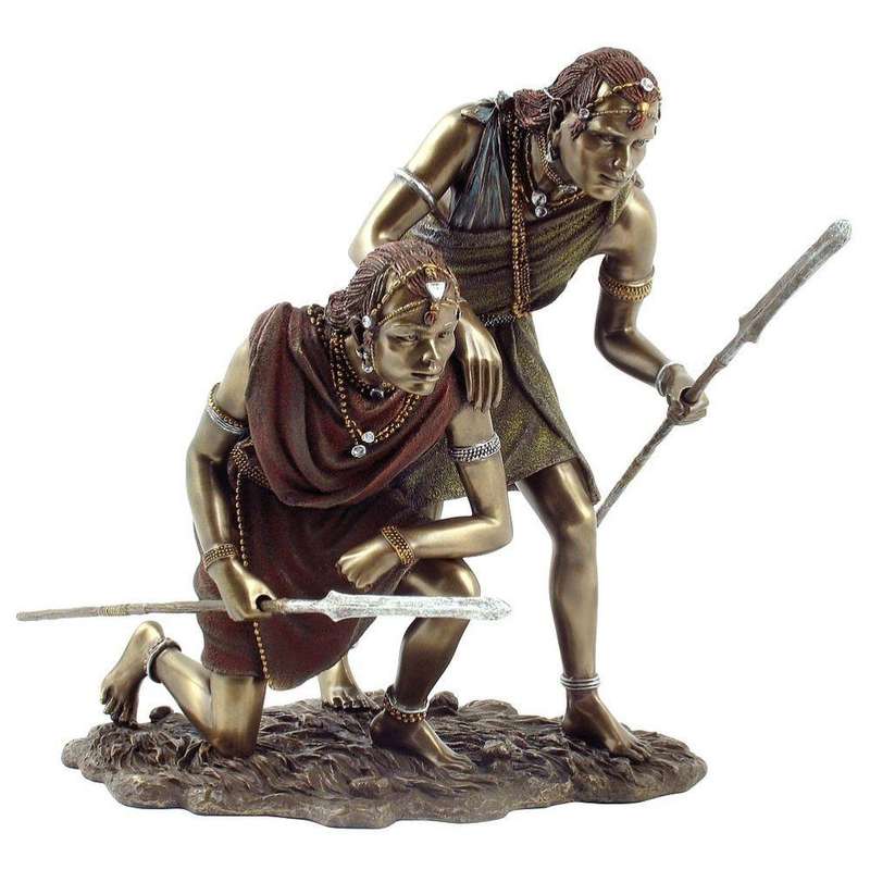 Msako African Figurine Bronze Sculpture