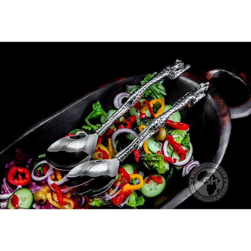 Salad Server Large - Cheetah Africa Collection - Diana Carmichael