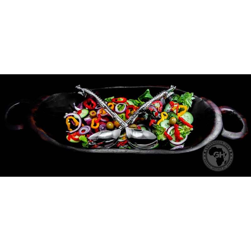 Salad Server Large - Cheetah Africa Collection - Diana Carmichael