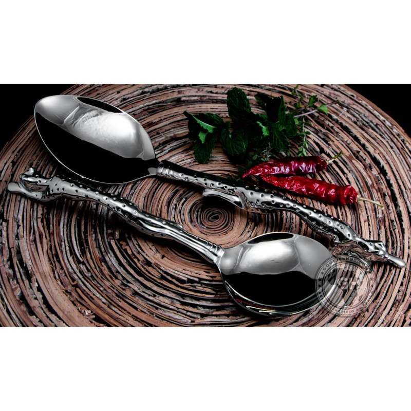 Serving Spoon Medium & Serving Spoon Large Set - Cheetah Africa Collection - Diana Carmichael