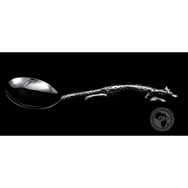 Serving Spoon Medium & Serving Spoon Large Set - Cheetah Africa Collection - Diana Carmichael