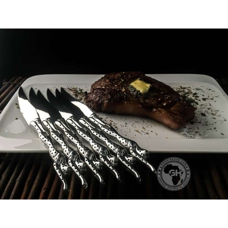 Steak Knife Set of 6 - Cheetah Africa Collection - Diana Carmichael
