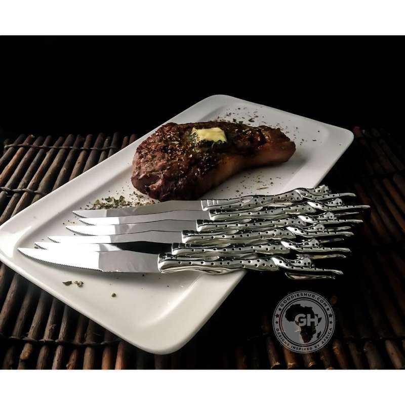 Steak Knife Set of 6 - Cheetah Africa Collection - Diana Carmichael