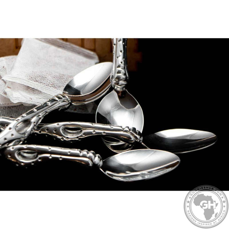 Teaspoon 187mm Set of 6 - Cheetah Africa Collection - Diana Carmichael