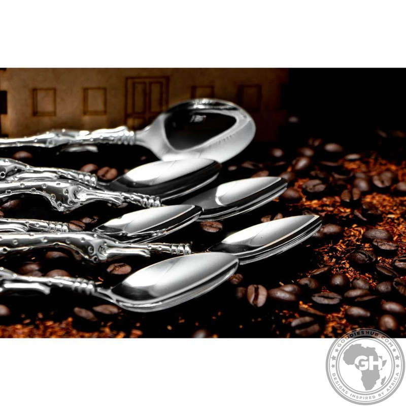 Teaspoon 155mm Set of 6 - Cheetah Africa Collection - Diana Carmichael