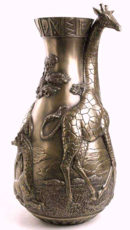 Giraffe Vase - Bronze