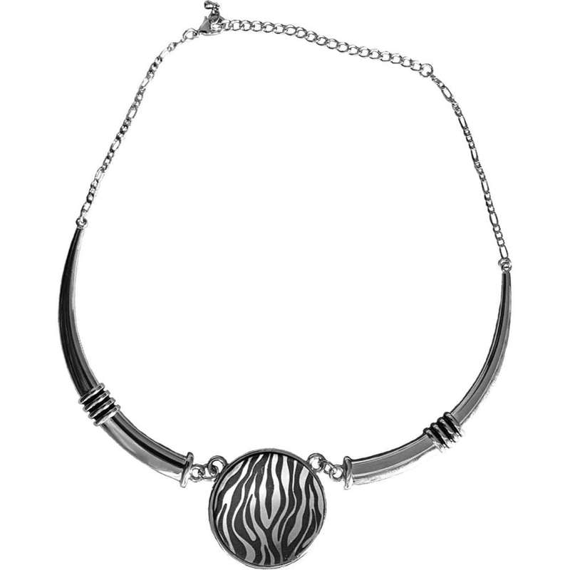 Necklace Engraved - Zebra Tusk Design