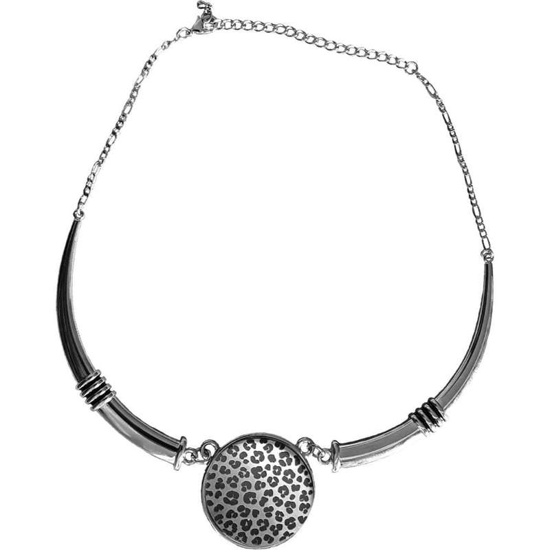 Necklace Engraved - Leopard Tusk Design