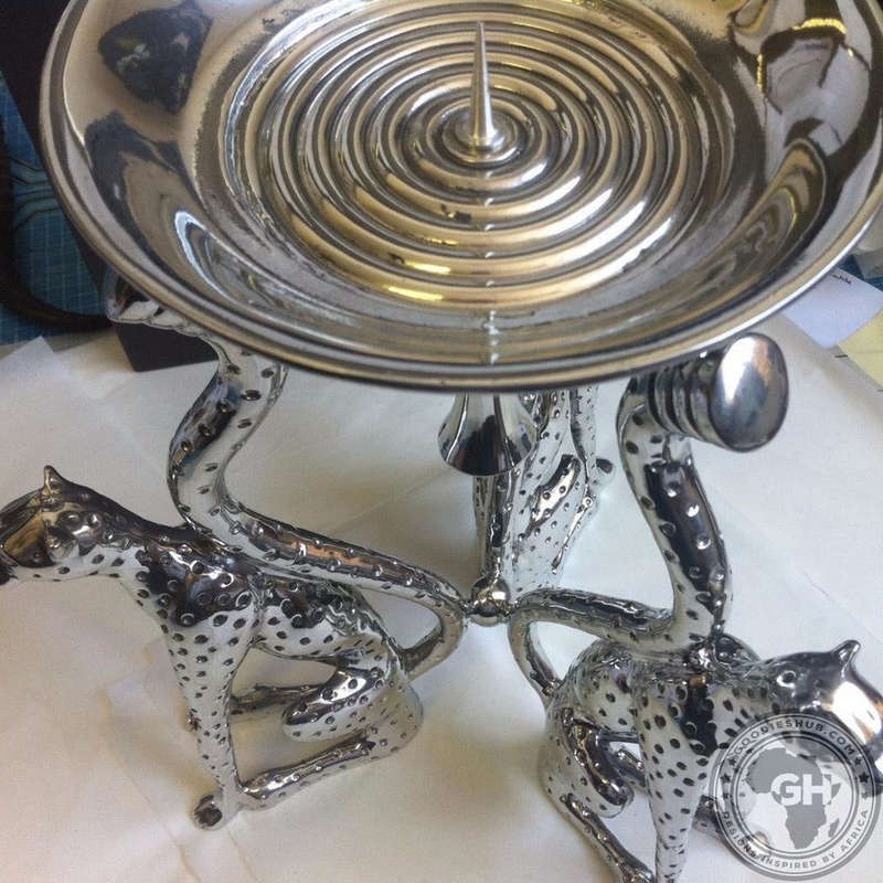 Candle Holder 27cm 3 Cheetah - Cheetah Africa Collection - Diana Carmichael