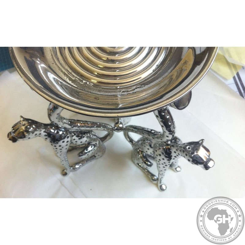 Candle Holder 27cm 3 Cheetah - Cheetah Africa Collection - Diana Carmichael