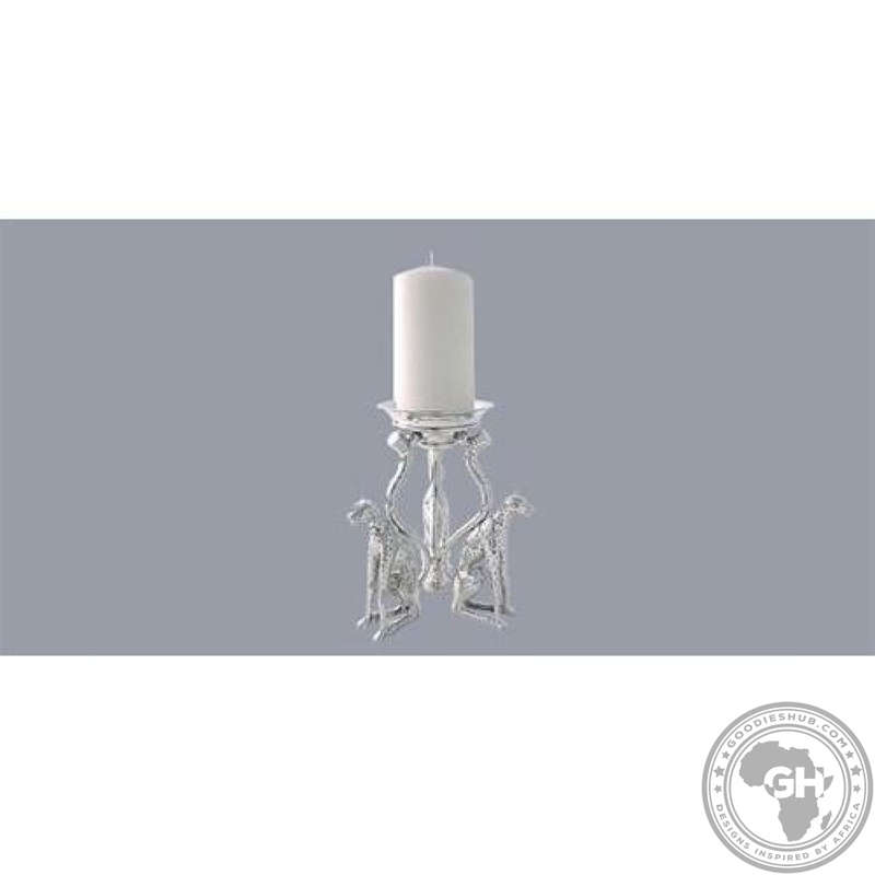 Candle Holder 27cm 3 Cheetah - Cheetah Africa Collection - Diana Carmichael