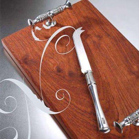 Cheese Board Large & Cheese Knife Large Set - Noblesse Collection - Diana Carmichael