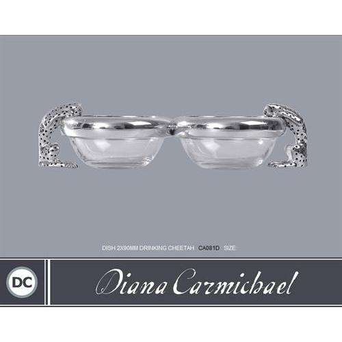 Dish Drinking 2 x 90mm - Cheetah Africa Collection - Diana Carmichael
