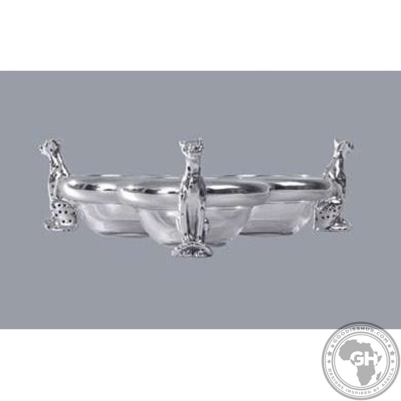 Dish Sitting 3 x 60mm - Cheetah Africa Collection - Diana Carmichael