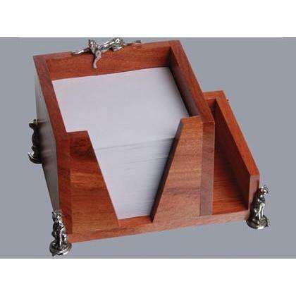 Memo Cube 10x10cm With Paper Refill & Business Card Holder - Cheetah Africa Collection - Diana Ca...