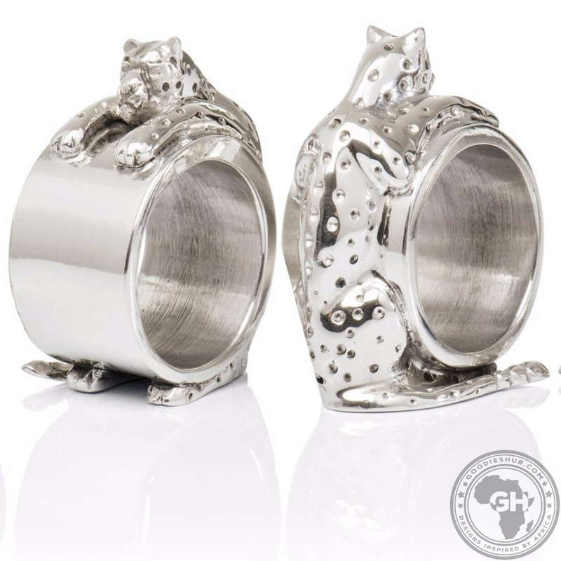Napkin Ring Cheetah (Set of 4)- Cheetah Africa Collection - Diana Carmichael