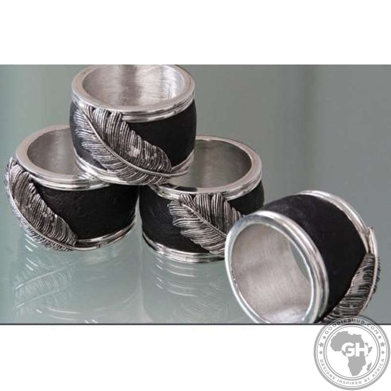 Napkin Ring Ebony (Set Of 4) - Usiba Lwe Nyoni Collection - Diana Carmichael