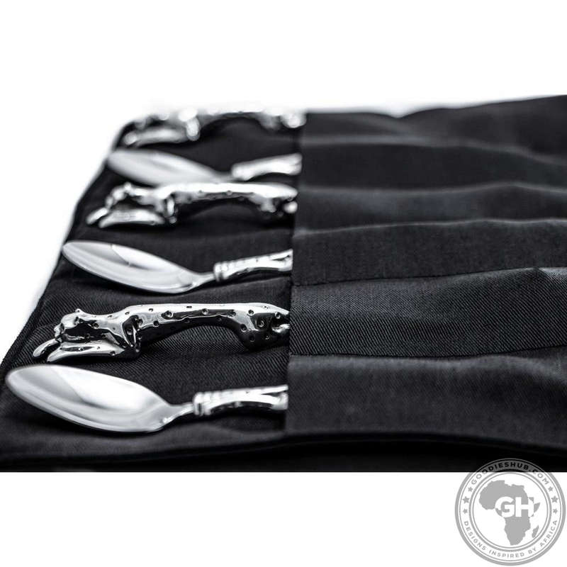 Teaspoon 155mm Set of 6 - Cheetah Africa Collection - Diana Carmichael