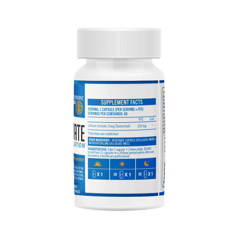 Lithium Orotate - 60 Capsules (60 x 5mg)