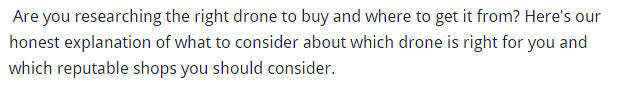 The do's and don't of buying a drone