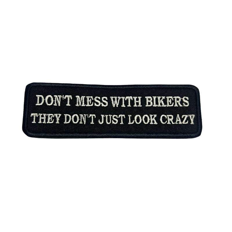 Motorcycle Waistcoat Patch - Don't Mess With Bikers