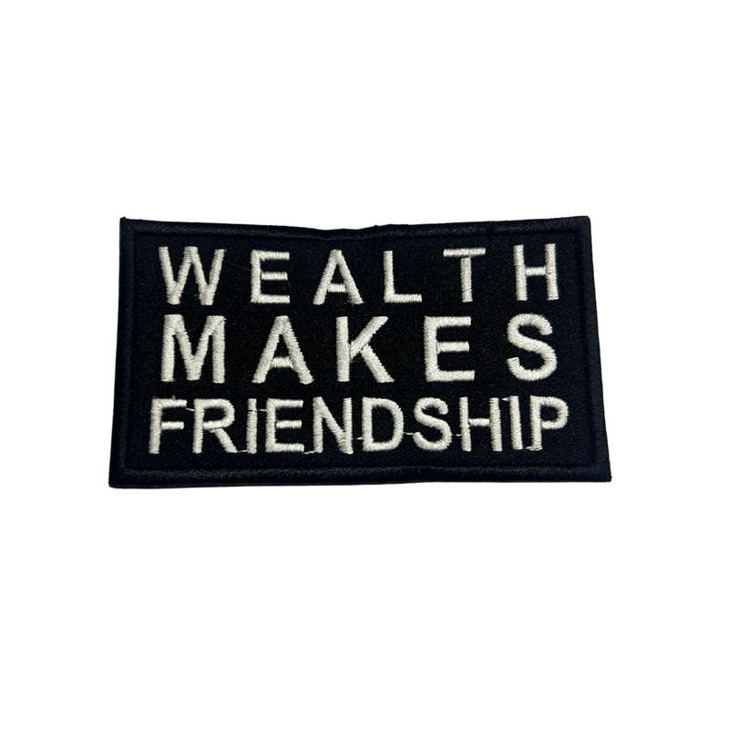 Motorcycle Waistcoat Patch - Wealth Makes Friendship