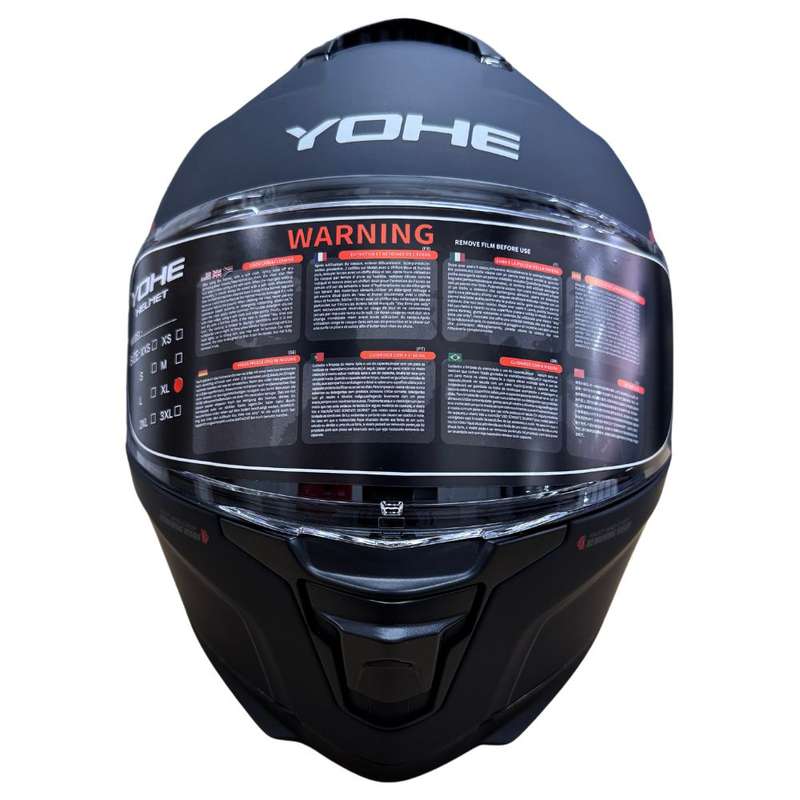 YOHE 987 Solid Matt Black Helmet
