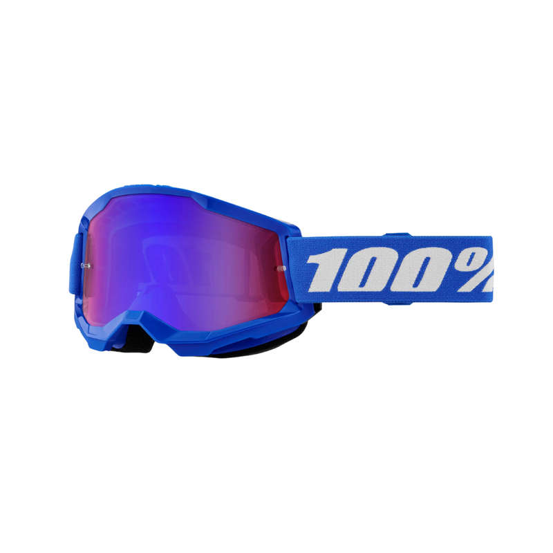 100% Strata2 Blue/Red Mirror Goggle