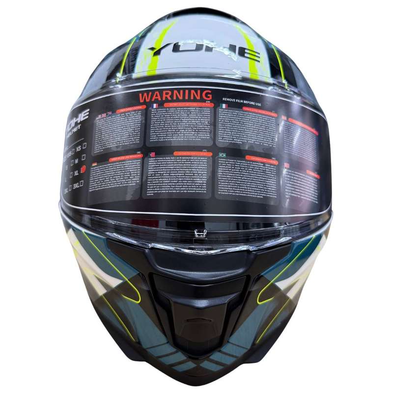 YOHE 987 Forward Gloss Turquoise/Green/Black Helmet