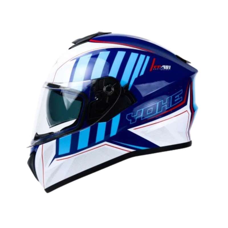 YOHE 981 Shinny White/Blue/Red Gloss Helmet