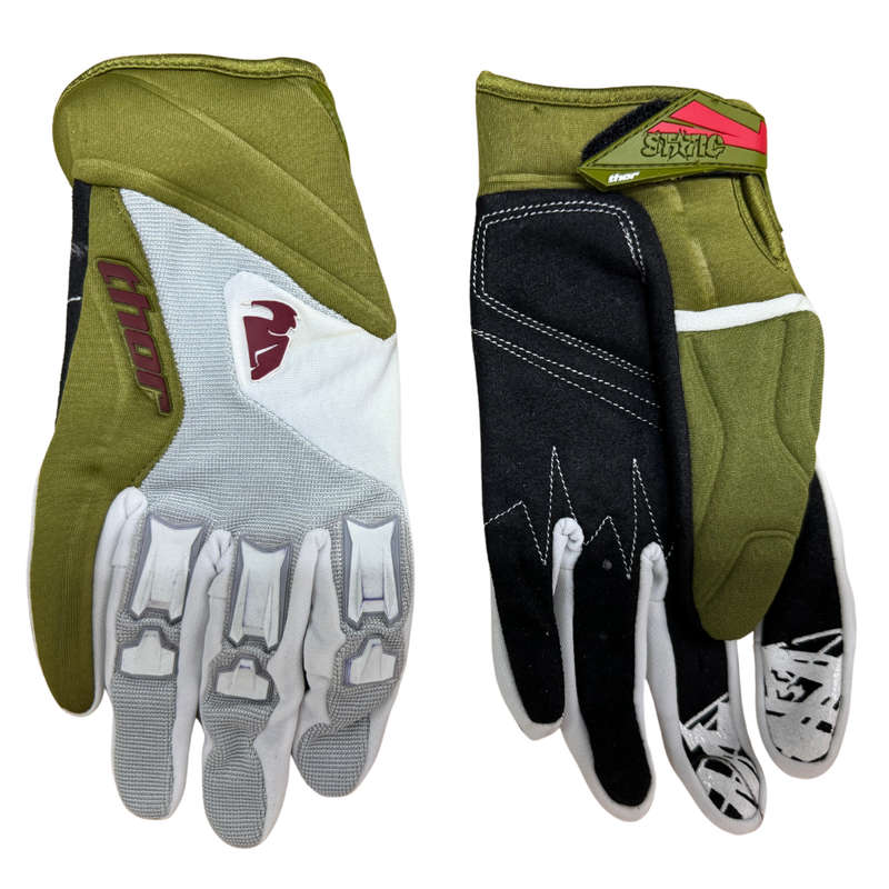 Thor Static Silver/Olive Gloves