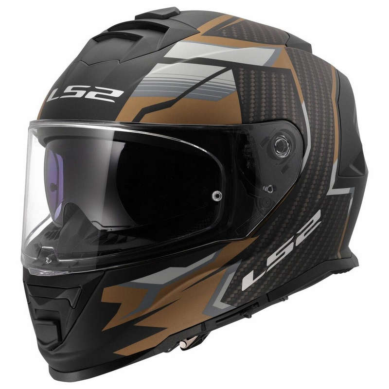 LS2 FF800 Storm II Track Matt Black/Gold Helmet