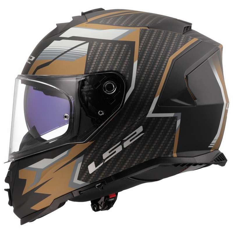 LS2 FF800 Storm II Track Matt Black/Gold Helmet