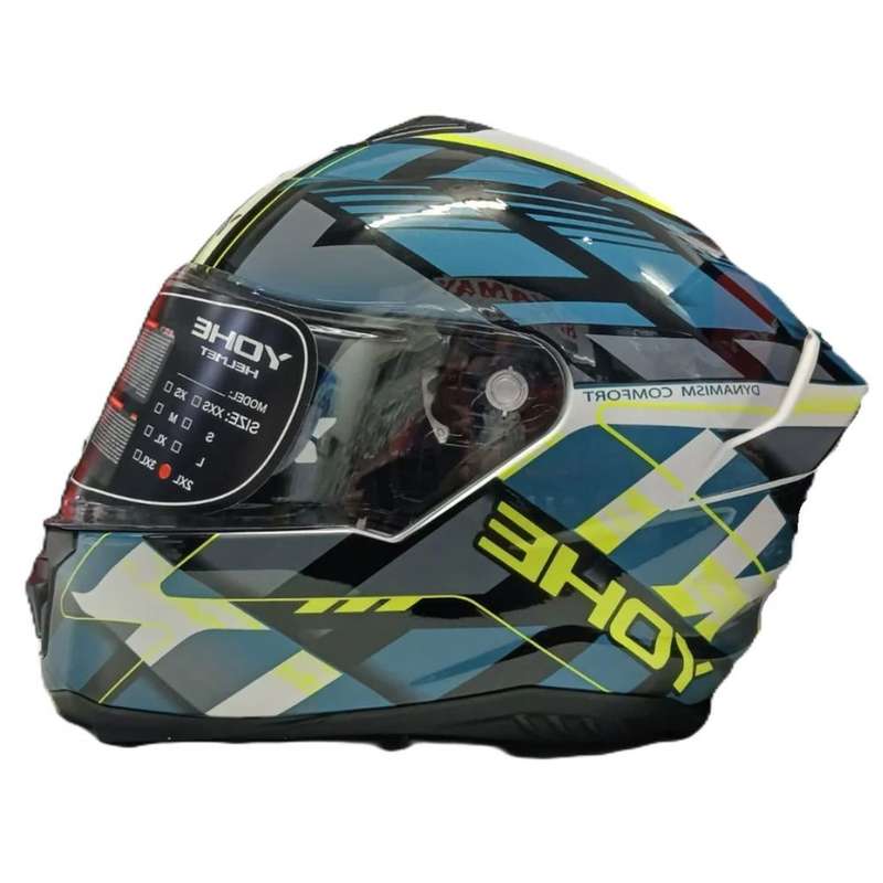 YOHE 987 Forward Gloss Turquoise/Green/Black Helmet