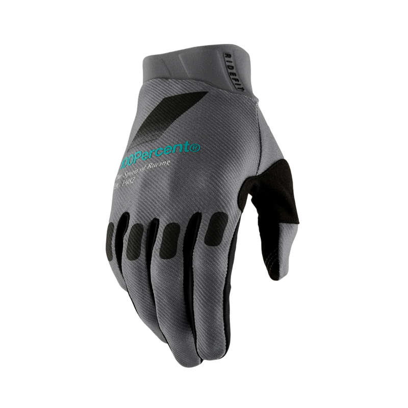 100% Ridefit Petrol Grey Gloves