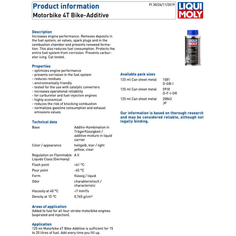 Liqui Moly Motorbike 4T Bike Additive