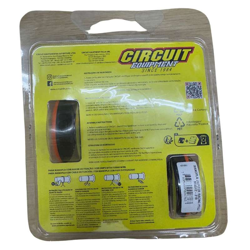 Circuit Equipment Jupiter Black/Orange Racing Grips