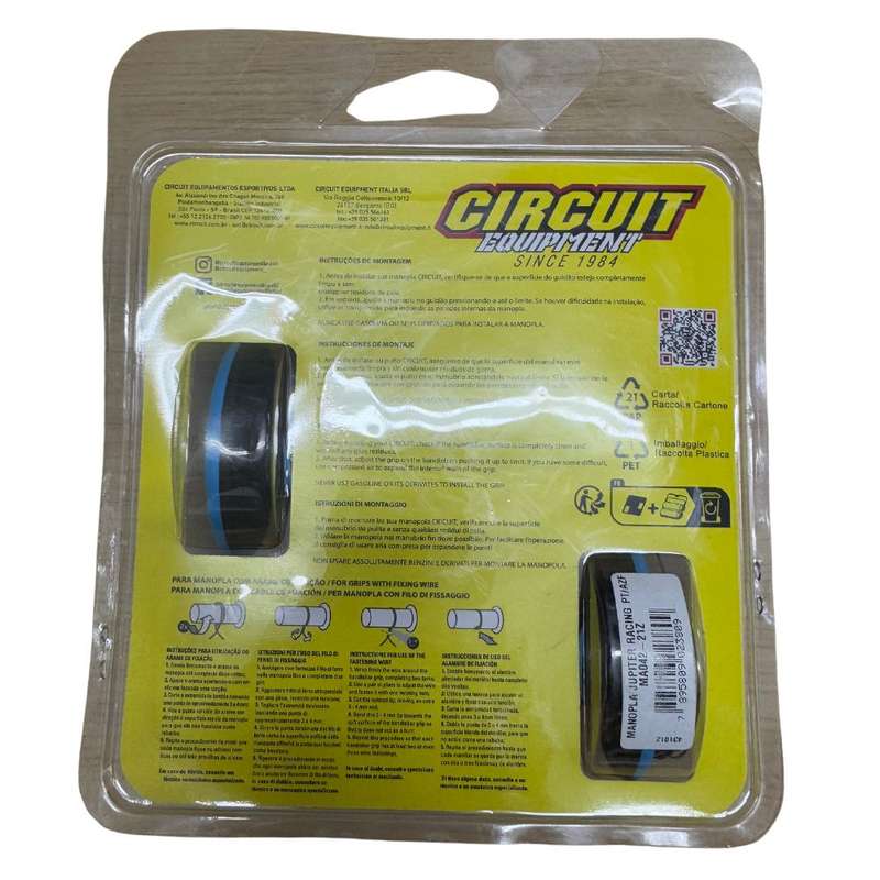 Circuit Equipment Jupiter Black/Fluo Blue Racing Grips