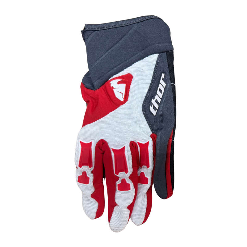 Thor Static Charcoal/Red Gloves