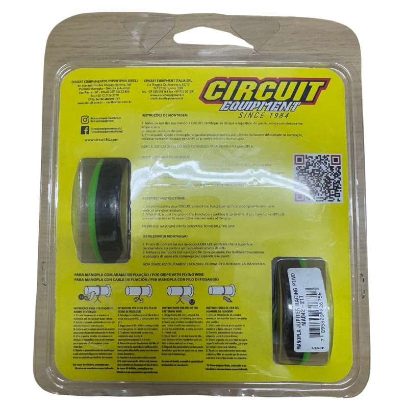 Circuit Equipment Jupiter Black/Green Racing Grips