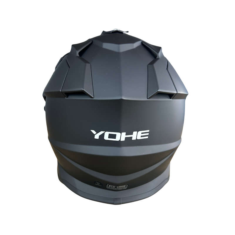 YOHE 632A Solid Matt Black Adventure Helmet